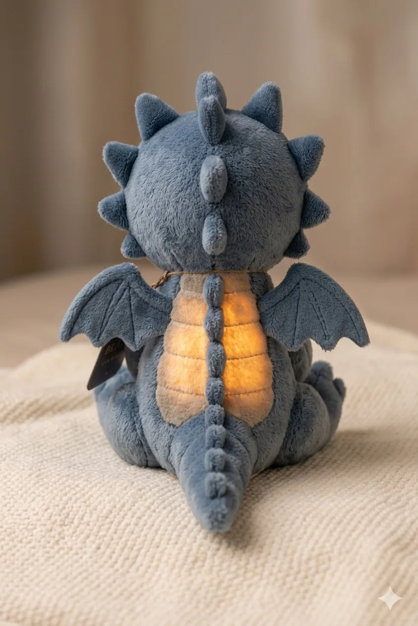 Blaze back view with wings and ridged spine